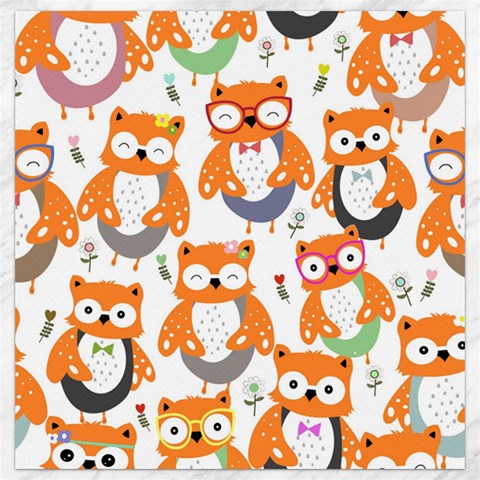 Cute Colorful Owl Cartoon Seamless Pattern Canvas 12  x 12  from ArtsNow.com 11.4 x11.56  Canvas - 1