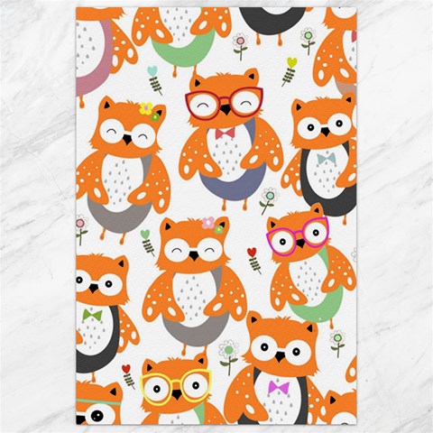 Cute Colorful Owl Cartoon Seamless Pattern Canvas 24  x 36  from ArtsNow.com 23.35 x34.74  Canvas - 1