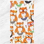 Cute Colorful Owl Cartoon Seamless Pattern Canvas 40  x 72 