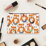Cute Colorful Owl Cartoon Seamless Pattern Cosmetic Bag (Medium)