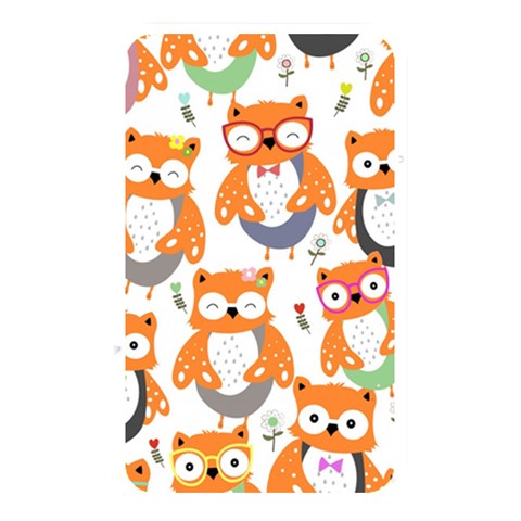 Cute Colorful Owl Cartoon Seamless Pattern Memory Card Reader (Rectangular) from ArtsNow.com Front