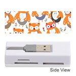 Cute Colorful Owl Cartoon Seamless Pattern Memory Card Reader (Stick)