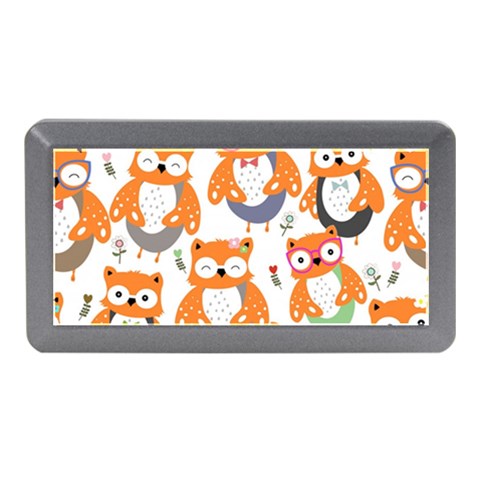 Cute Colorful Owl Cartoon Seamless Pattern Memory Card Reader (Mini) from ArtsNow.com Front