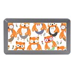 Cute Colorful Owl Cartoon Seamless Pattern Memory Card Reader (Mini)