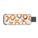 Cute Colorful Owl Cartoon Seamless Pattern Portable USB Flash (Two Sides)