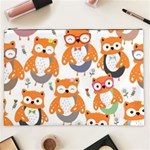 Cute Colorful Owl Cartoon Seamless Pattern Cosmetic Bag (XXL)