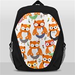 Cute Colorful Owl Cartoon Seamless Pattern Backpack Bag