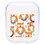 Cute Colorful Owl Cartoon Seamless Pattern Hard PC AirPods 1/2 Case