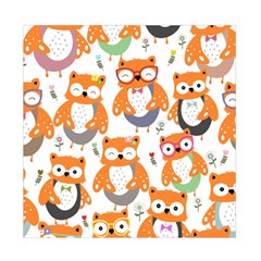 Cute Colorful Owl Cartoon Seamless Pattern Duvet Cover Double Side (Full/ Double Size) from ArtsNow.com Front