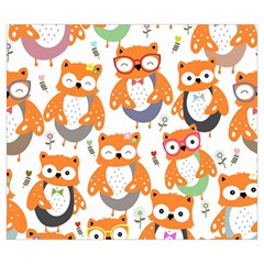 Cute Colorful Owl Cartoon Seamless Pattern Zipper Large Tote Bag from ArtsNow.com Back