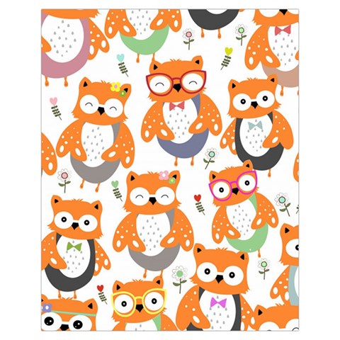 Cute Colorful Owl Cartoon Seamless Pattern Drawstring Pouch (XL) from ArtsNow.com Front