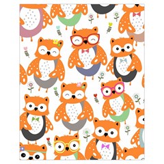 Cute Colorful Owl Cartoon Seamless Pattern Drawstring Pouch (XL) from ArtsNow.com Front