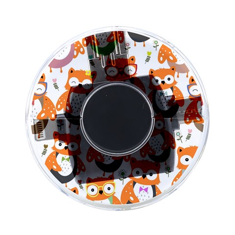 Cute Colorful Owl Cartoon Seamless Pattern On Front