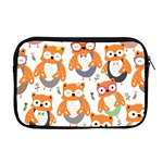 Cute Colorful Owl Cartoon Seamless Pattern Apple MacBook Pro 17  Zipper Case