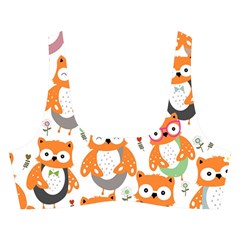 Cute Colorful Owl Cartoon Seamless Pattern Cross Back Hipster Bikini Set from ArtsNow.com Front