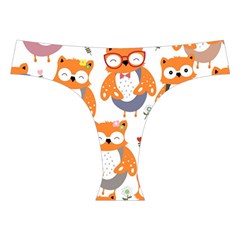 Cute Colorful Owl Cartoon Seamless Pattern Cross Back Hipster Bikini Set from ArtsNow.com Front Under