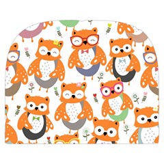 Cute Colorful Owl Cartoon Seamless Pattern Make Up Case (Small) from ArtsNow.com Back