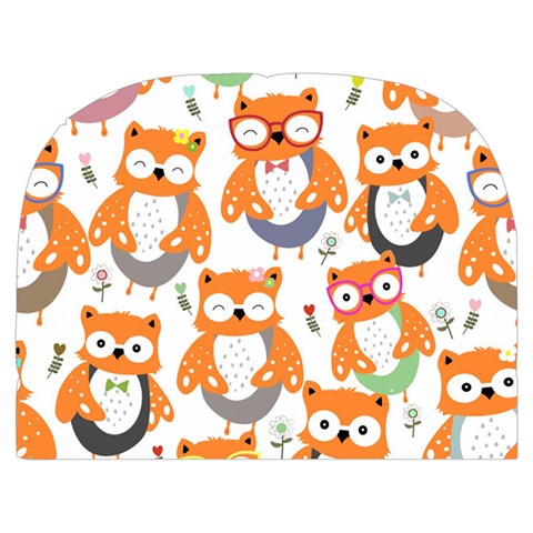 Cute Colorful Owl Cartoon Seamless Pattern Make Up Case (Medium) from ArtsNow.com Back