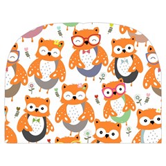 Cute Colorful Owl Cartoon Seamless Pattern Make Up Case (Medium) from ArtsNow.com Back