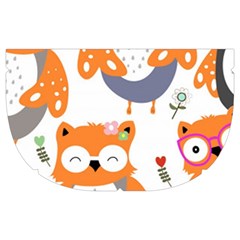 Cute Colorful Owl Cartoon Seamless Pattern Make Up Case (Medium) from ArtsNow.com Side Right