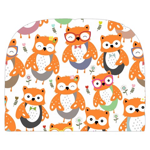 Cute Colorful Owl Cartoon Seamless Pattern Make Up Case (Large) from ArtsNow.com Back