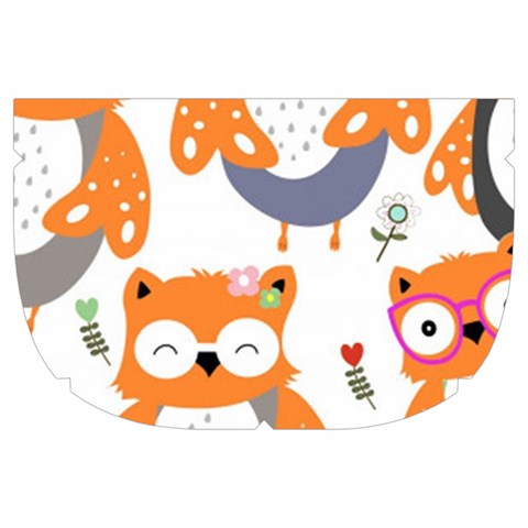 Cute Colorful Owl Cartoon Seamless Pattern Make Up Case (Large) from ArtsNow.com Side Left