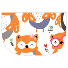 Cute Colorful Owl Cartoon Seamless Pattern Make Up Case (Large) from ArtsNow.com Side Left