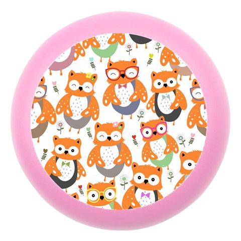 Cute Colorful Owl Cartoon Seamless Pattern Dento Box with Mirror from ArtsNow.com Front