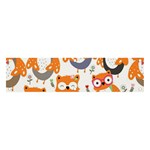 Cute Colorful Owl Cartoon Seamless Pattern Banner and Sign 4  x 1 