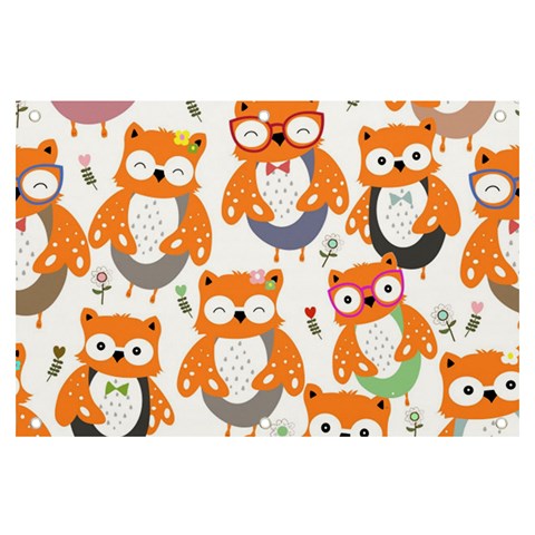 Cute Colorful Owl Cartoon Seamless Pattern Banner and Sign 6  x 4  from ArtsNow.com Front