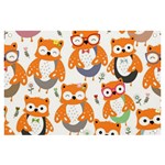 Cute Colorful Owl Cartoon Seamless Pattern Banner and Sign 6  x 4 