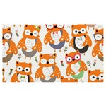 Cute Colorful Owl Cartoon Seamless Pattern Banner and Sign 7  x 4 