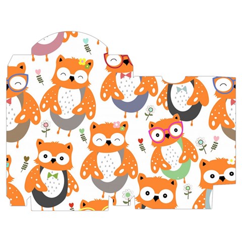 Cute Colorful Owl Cartoon Seamless Pattern Playing Cards Single Design (Rectangle) with Custom Box from ArtsNow.com Poker Box