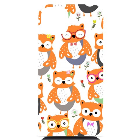 Cute Colorful Owl Cartoon Seamless Pattern iPhone 14 Plus Black UV Print Case from ArtsNow.com Front