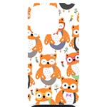 Cute Colorful Owl Cartoon Seamless Pattern iPhone 14 Pro Black UV Print Case