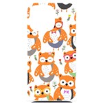 Cute Colorful Owl Cartoon Seamless Pattern iPhone 14 Pro Max Black UV Print Case