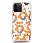 Cute Colorful Owl Cartoon Seamless Pattern iPhone 14 Pro Max TPU UV Print Case