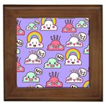 Cloud Seamless Pattern Framed Tile