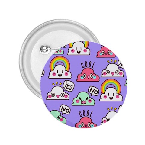 Cloud Seamless Pattern 2.25  Buttons from ArtsNow.com Front
