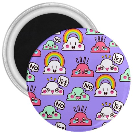 Cloud Seamless Pattern 3  Magnets from ArtsNow.com Front