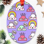 Cloud Seamless Pattern Ornament (Oval)