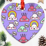Cloud Seamless Pattern Ornament (Heart)