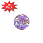 Cloud Seamless Pattern 1  Mini Magnet (10 pack) 