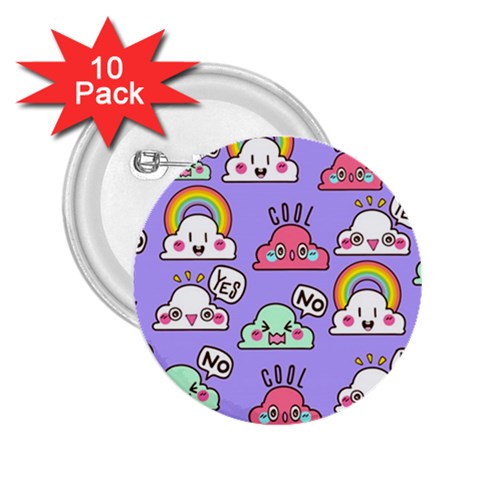 Cloud Seamless Pattern 2.25  Buttons (10 pack)  from ArtsNow.com Front