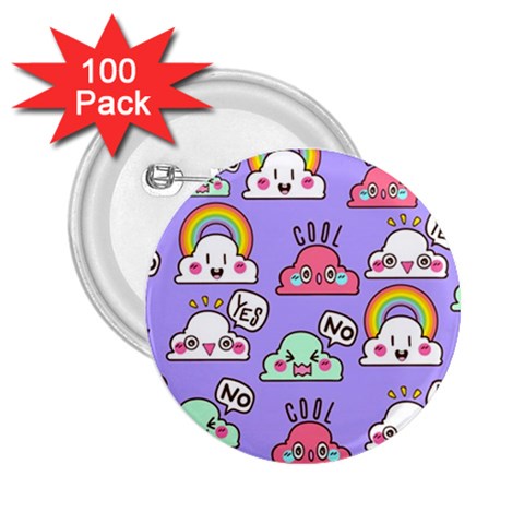 Cloud Seamless Pattern 2.25  Buttons (100 pack)  from ArtsNow.com Front