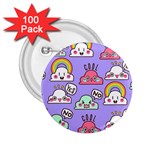 Cloud Seamless Pattern 2.25  Buttons (100 pack) 