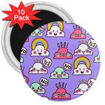 Cloud Seamless Pattern 3  Magnets (10 pack) 