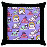 Cloud Seamless Pattern Throw Pillow Case (Black)