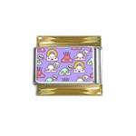 Cloud Seamless Pattern Gold Trim Italian Charm (9mm)