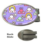 Cloud Seamless Pattern Money Clips (Oval) 